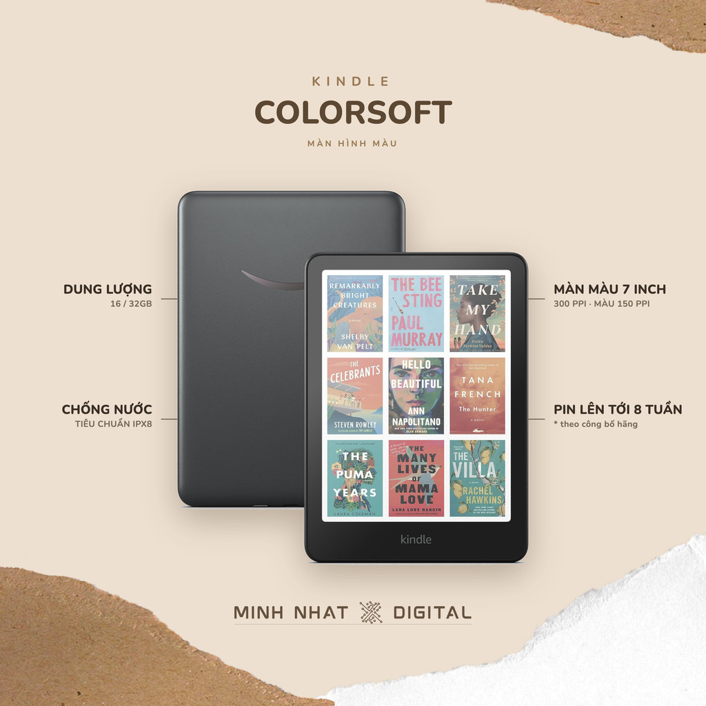 Máy đọc sách Kindle Colorsoft (Tặng bao da hoặc ốp lưng)
